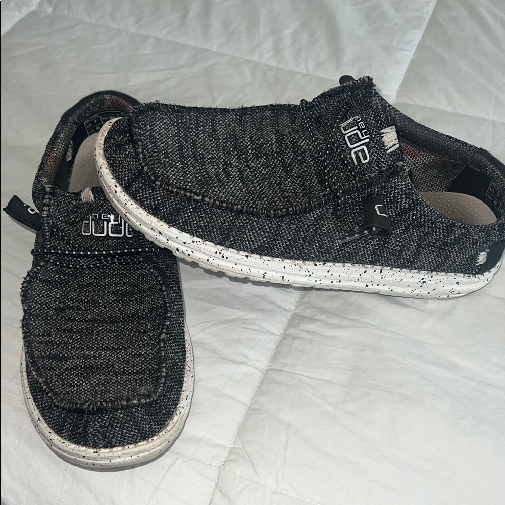Hey Dude Mens Black Slip-On Shoes